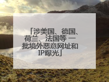 涉美国、德国、荷兰、法国等 一批境外恶意网址和IP曝光