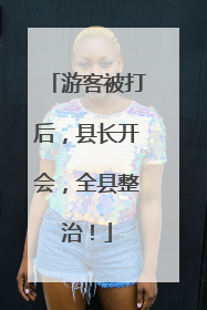 游客被打后，县长开会，全县整治！