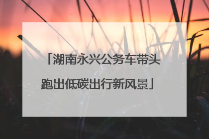 湖南永兴公务车带头跑出低碳出行新风景