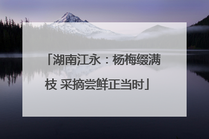 湖南江永：杨梅缀满枝 采摘尝鲜正当时