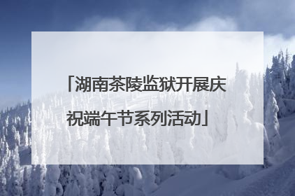 湖南茶陵监狱开展庆祝端午节系列活动