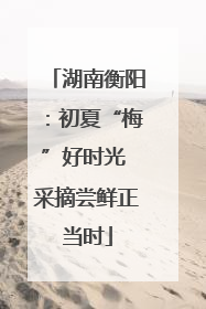 湖南衡阳：初夏“梅”好时光 采摘尝鲜正当时