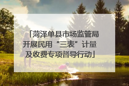 菏泽单县市场监管局开展民用“三表”计量及收费专项督导行动