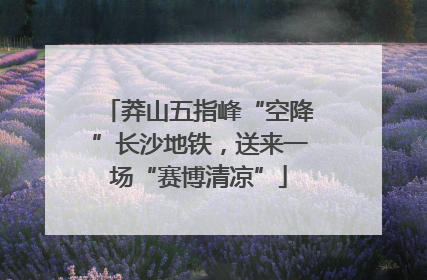 莽山五指峰“空降”长沙地铁，送来一场“赛博清凉”