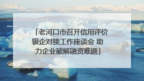 老河口市召开信用评价银企对接工作座谈会 助力企业破解融资难题