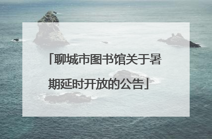 聊城市图书馆关于暑期延时开放的公告
