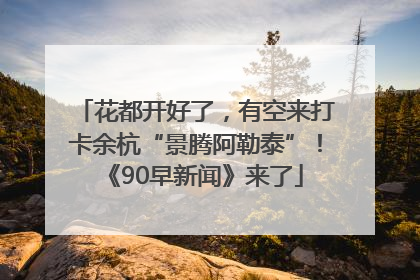 花都开好了，有空来打卡余杭“景腾阿勒泰”！《90早新闻》来了