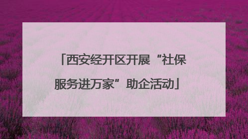 西安经开区开展“社保服务进万家”助企活动