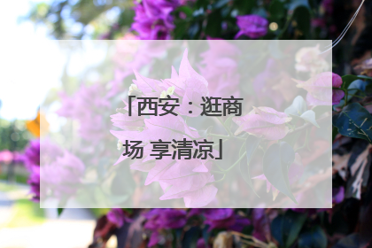 西安：逛商场 享清凉