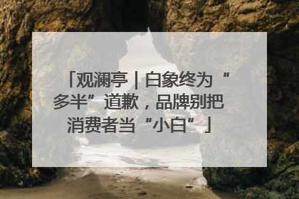 观澜亭｜白象终为“多半”道歉，品牌别把消费者当“小白”