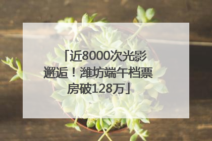 近8000次光影邂逅！潍坊端午档票房破128万
