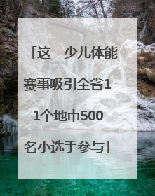 这一少儿体能赛事吸引全省11个地市500名小选手参与