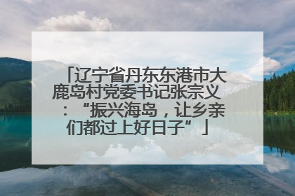 辽宁省丹东东港市大鹿岛村党委书记张宗义：“振兴海岛，让乡亲们都过上好日子”