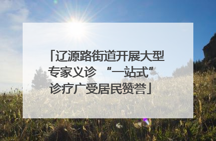 辽源路街道开展大型专家义诊 “一站式”诊疗广受居民赞誉