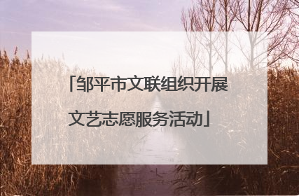 邹平市文联组织开展文艺志愿服务活动