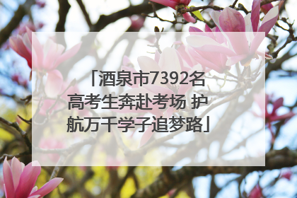 酒泉市7392名高考生奔赴考场 护航万千学子追梦路