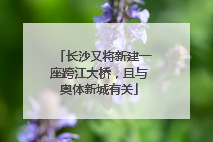 长沙又将新建一座跨江大桥，且与奥体新城有关