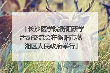 长沙医学院衡阳研学活动交流会在衡阳市蒸湘区人民政府举行