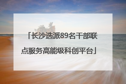 长沙选派89名干部联点服务高能级科创平台