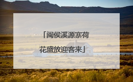 闽侯溪源寨荷花盛放迎客来