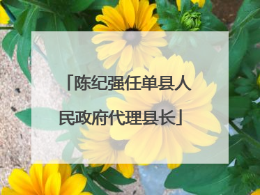 陈纪强任单县人民政府代理县长