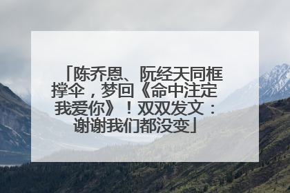 陈乔恩、阮经天同框撑伞，梦回《命中注定我爱你》！双双发文：谢谢我们都没变