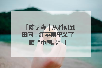 陈学森｜从科研到田间，红苹果里装了颗“中国芯”
