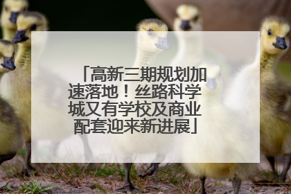高新三期规划加速落地！丝路科学城又有学校及商业配套迎来新进展
