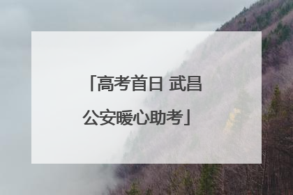 高考首日 武昌公安暖心助考
