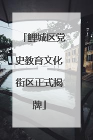 鲤城区党史教育文化街区正式揭牌