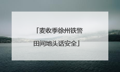 麦收季徐州铁警田间地头话安全