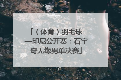 （体育）羽毛球——印尼公开赛：石宇奇无缘男单决赛