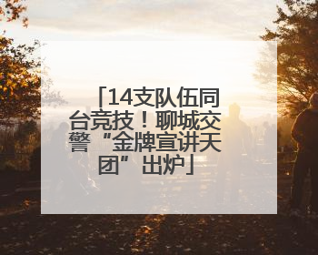 14支队伍同台竞技！聊城交警“金牌宣讲天团”出炉