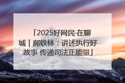 2025好网民·在聊城｜郝轶林：讲述执行好故事 传递司法正能量