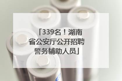 339名！湖南省公安厅公开招聘警务辅助人员