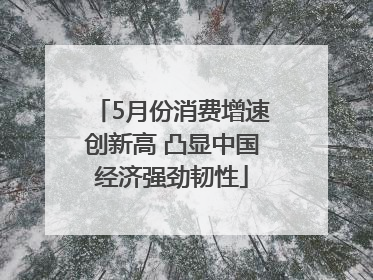 5月份消费增速创新高 凸显中国经济强劲韧性