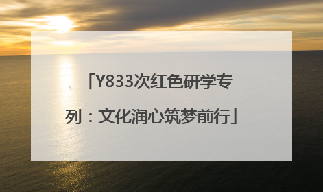Y833次红色研学专列：文化润心筑梦前行